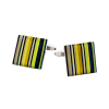 Square enamel stripe Cufflinks