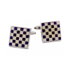Purple/white enamel Cufflinks