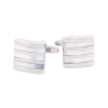 Rhodium/Mother Of Pearl Cufflinks