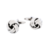 Rhodium Large Knot Cufflinks