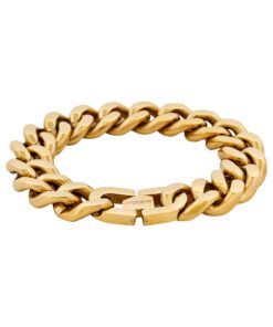 Classic Cuban Link Bracelet Ion Plated Gold (215 x 16mm)