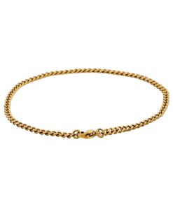 Classic Cuban Link Bracelet Ion Plated Gold (215 x 3mm)