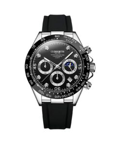 Cudworth Apex Chronograph Jet Black & Silicone