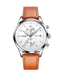 Cudworth Heritage Chronograph, Arctic White & Tan